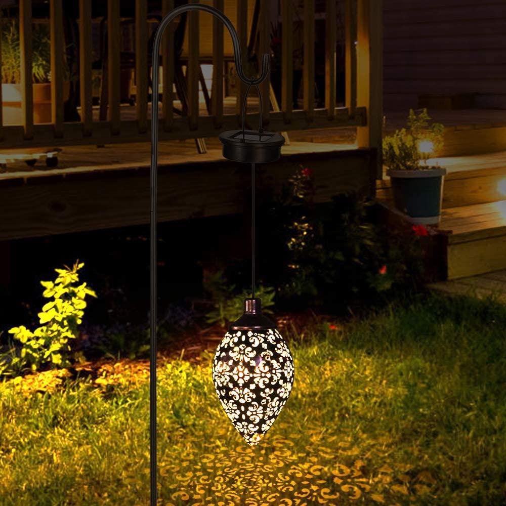 Solar outdoor light in a front yard