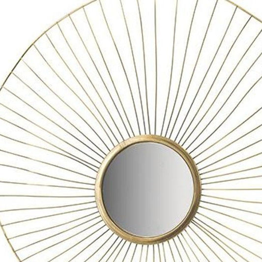 Circular, round mirror, gold