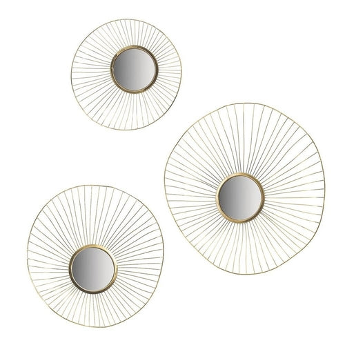 Three gold mirror