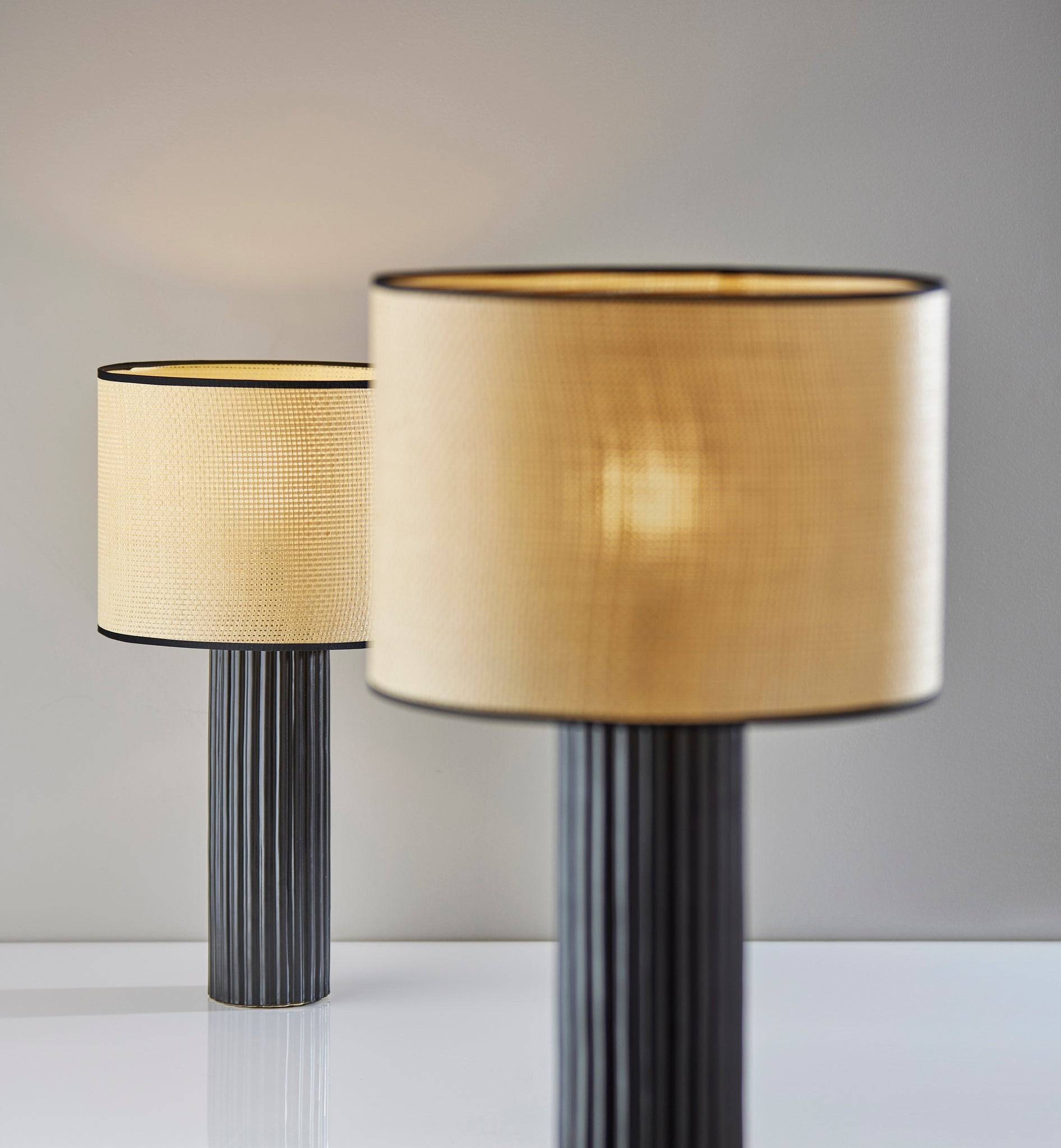 Black and beige lamp