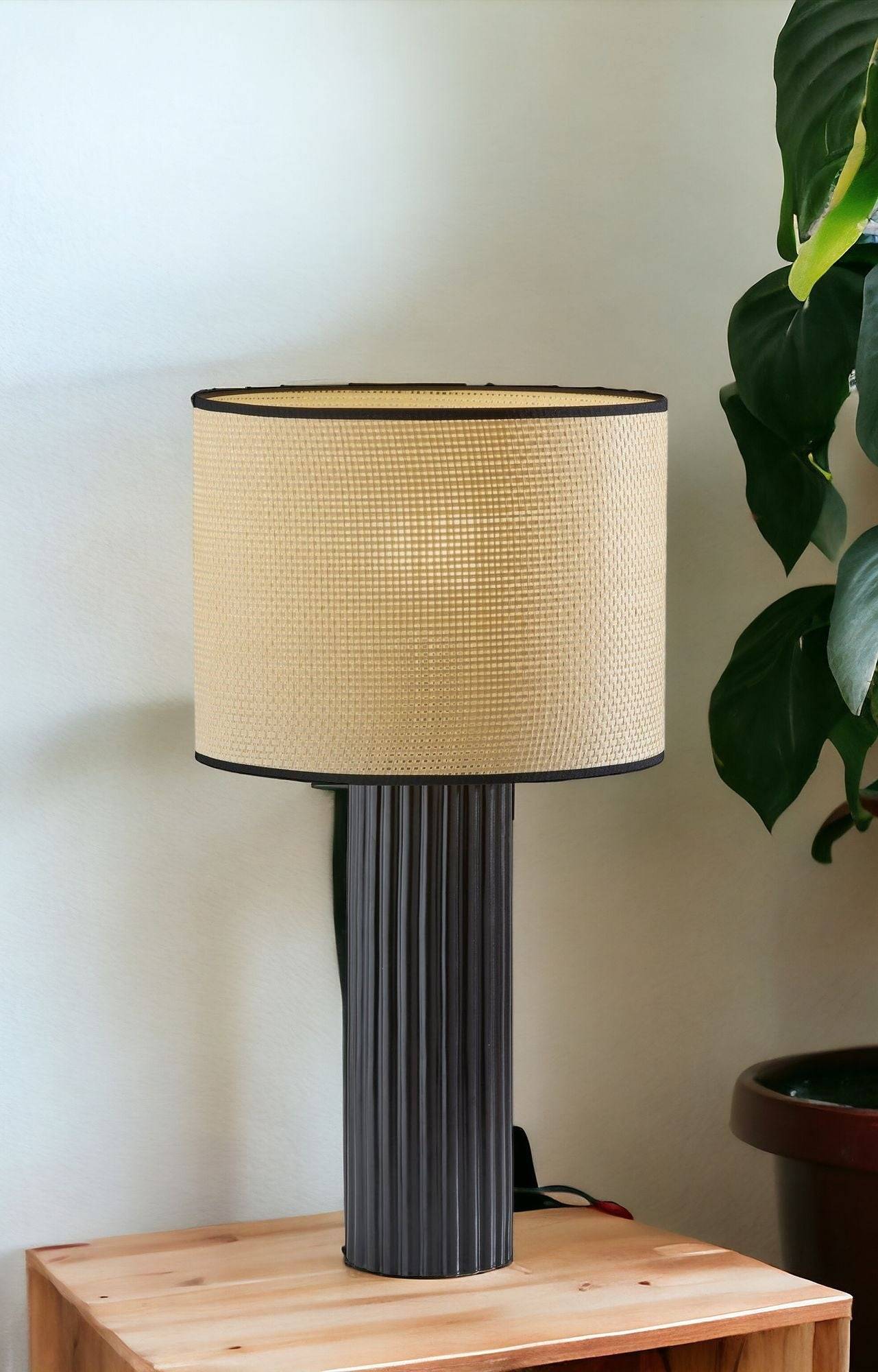 Black and beige lamp