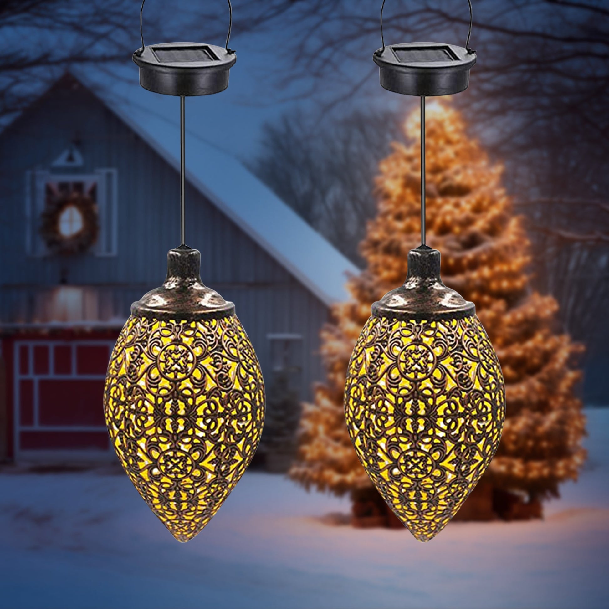 Two lights in winter