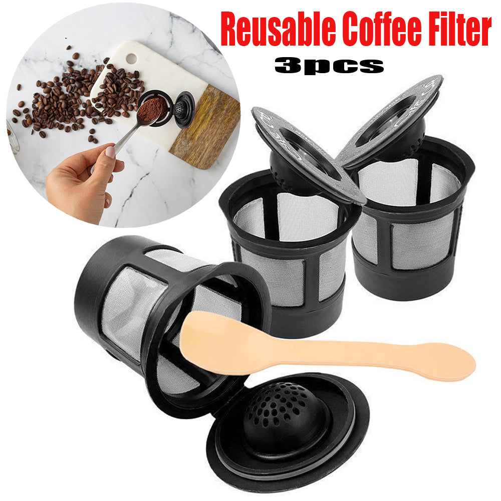 Reusble coffee filter 3pcs with spoon